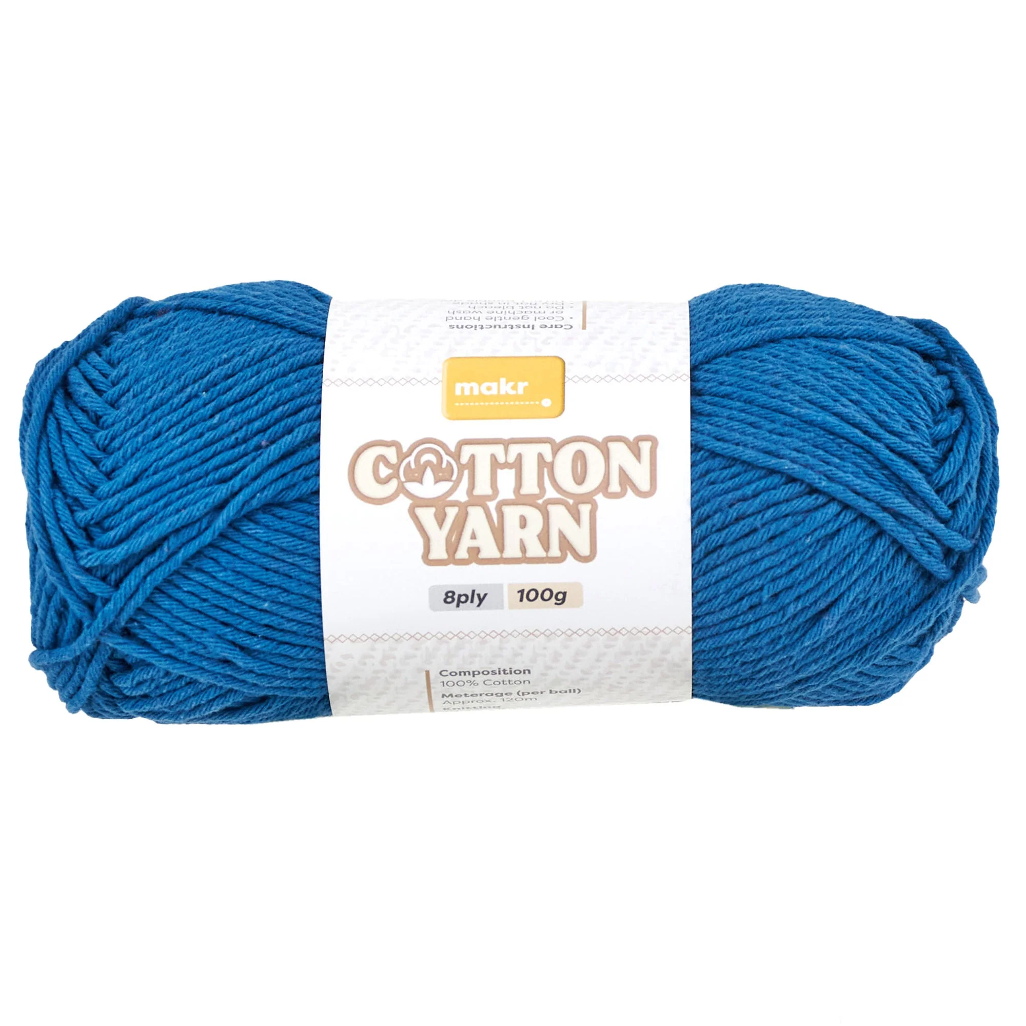 Makr Cotton Crochet & Knitting Yarn 8Ply, 100g Cotton Yarn - Image 25
