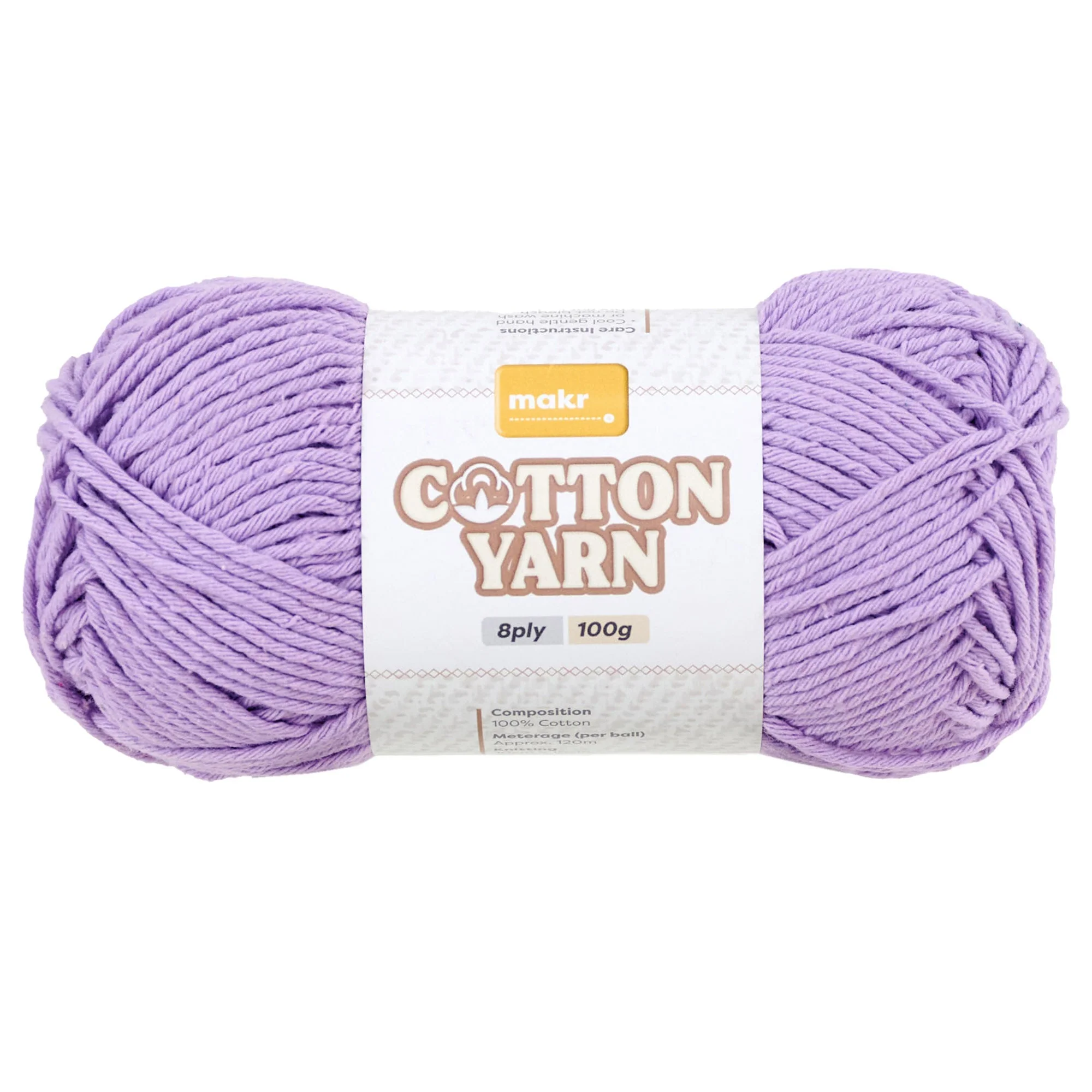 Makr Cotton Crochet & Knitting Yarn 8Ply, 100g Cotton Yarn - Image 5
