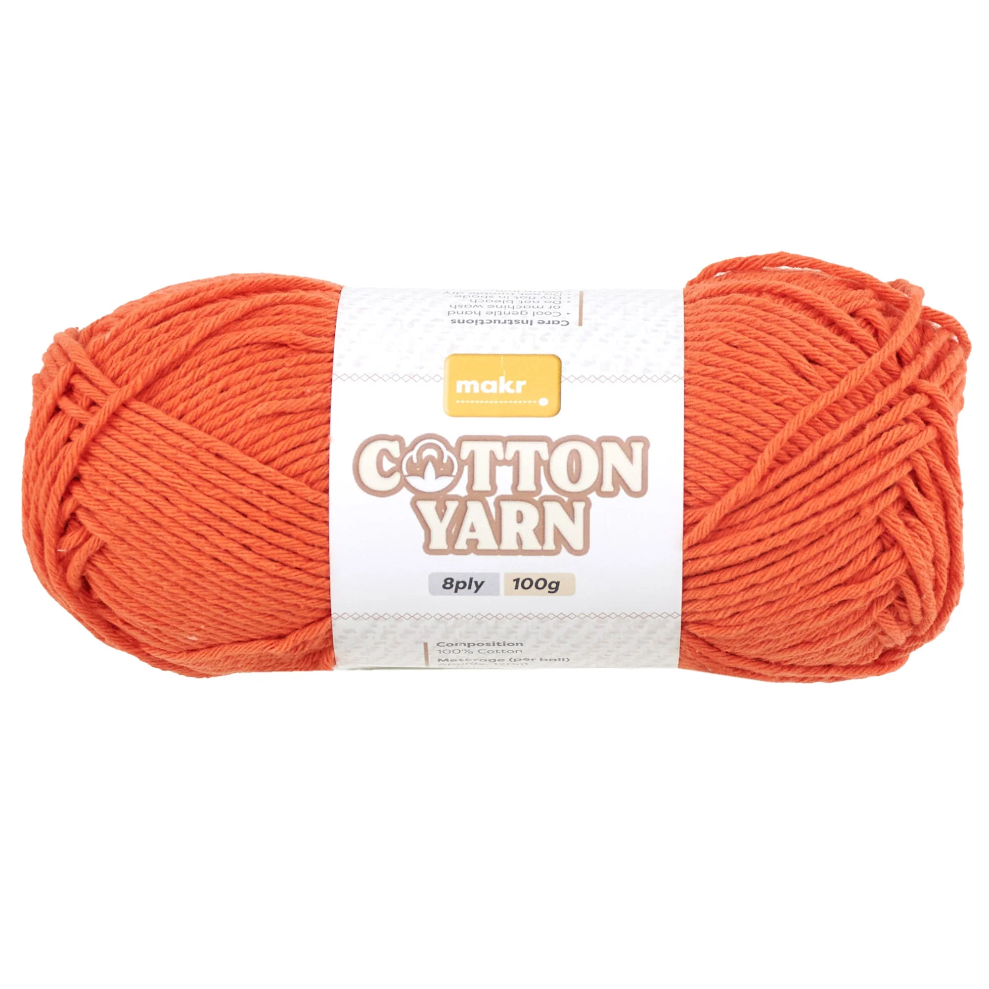 Makr Cotton Crochet & Knitting Yarn 8Ply, 100g Cotton Yarn - Image 7