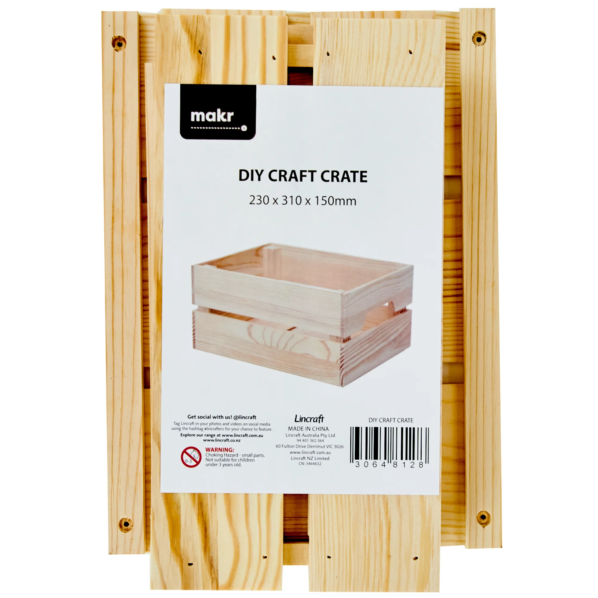 Makr Pine Crate, Small- 310x230x150mm - Image 3