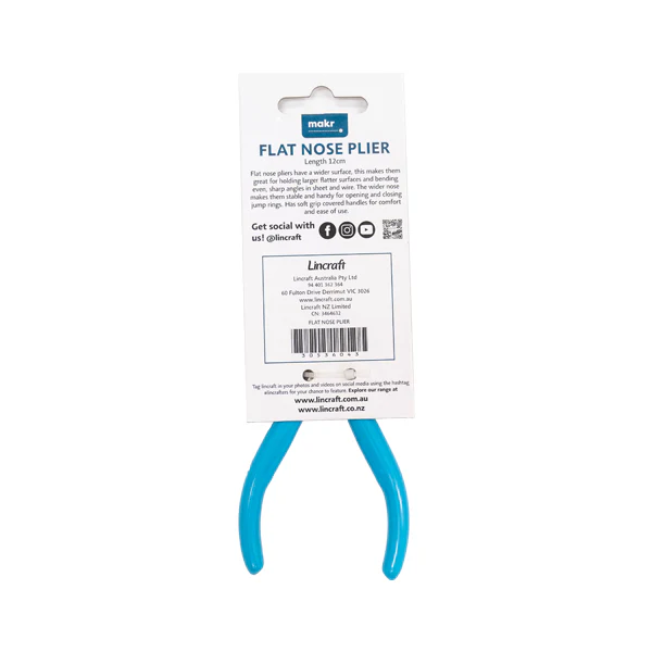 Makr Flat Nosed Plier, Blue- 12cm - Image 3