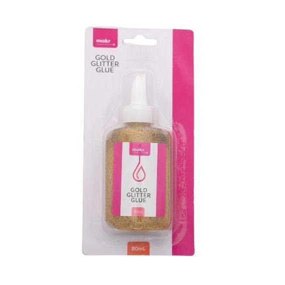 Makr Glitter Glue, Gold- 80ml - Image 5