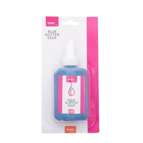 Makr Glitter Glue, Blue- 80ml - Image 5