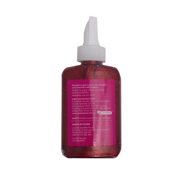 Makr Glitter Glue, Red- 80ml - Image 2