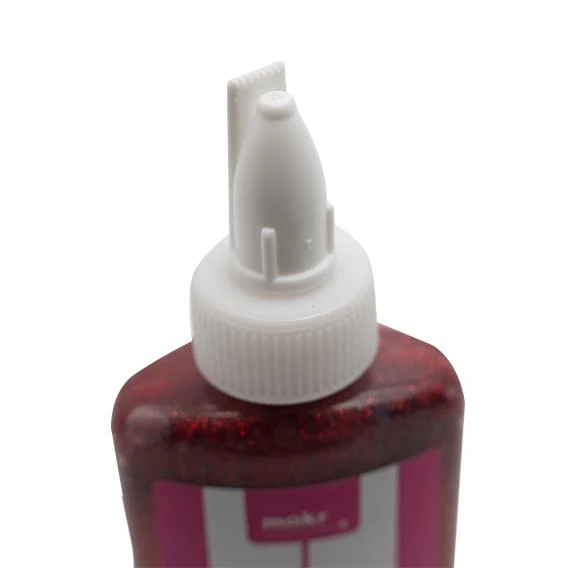 Makr Glitter Glue, Red- 80ml - Image 3