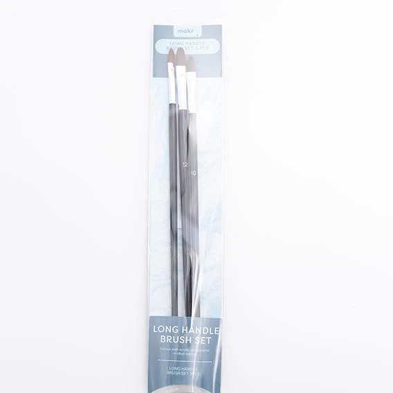 Makr Synthetic Filbert Brush Set, Size 6,10,12- 3pk - Image 2