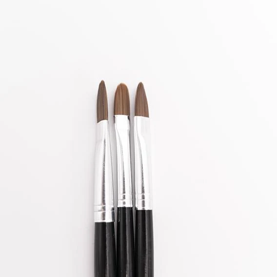 Makr Synthetic Filbert Brush Set, Size 6,10,12- 3pk - Image 3
