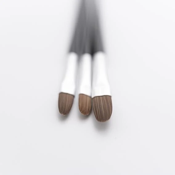 Makr Synthetic Filbert Brush Set, Size 6,10,12- 3pk - Image 4