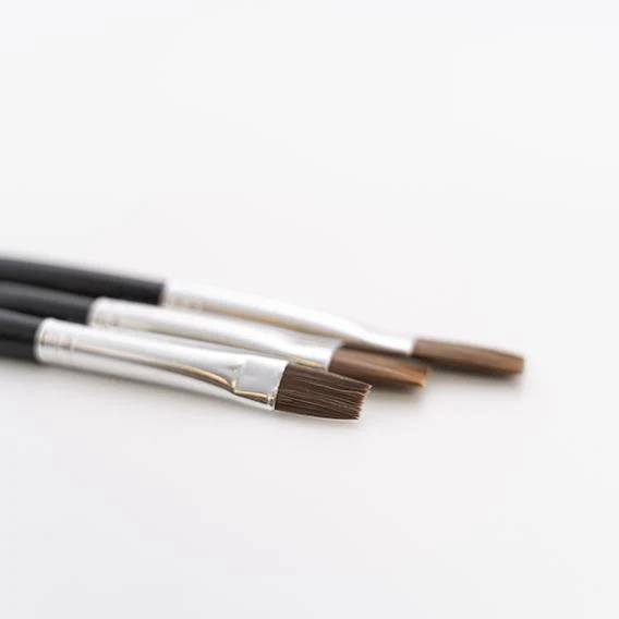 Makr Synthetic Flat Brush Set, Size 6,10,12- 3pk - Image 5