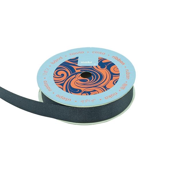 Makr Ribbon, Silver Metallic Black Ribbon- 16mmx4.5m - Image 2