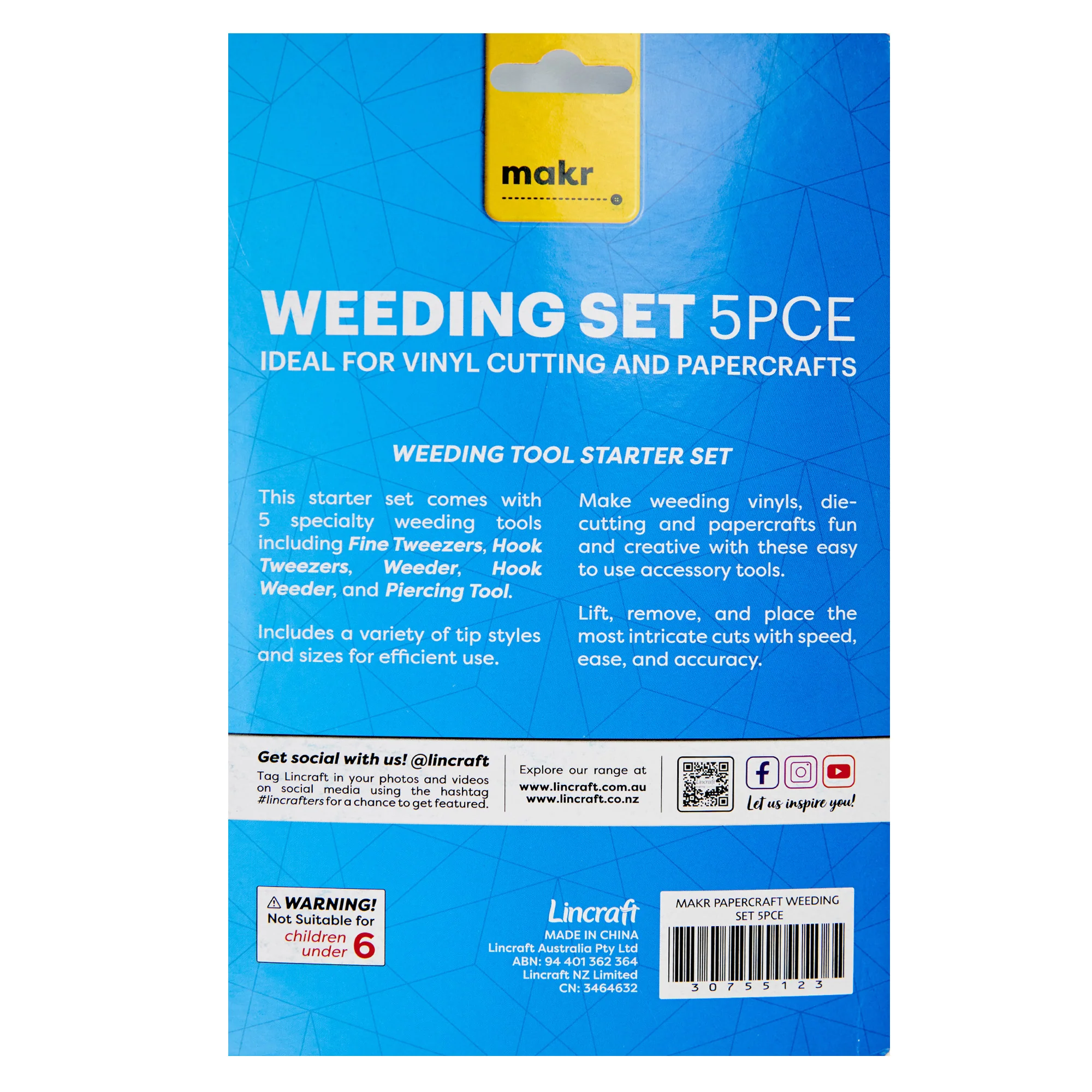 Makr Papercraft Weeding Set 5pce