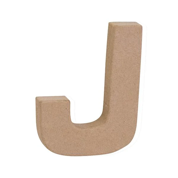 Makr Paper Mache, Small Letter J- 4"