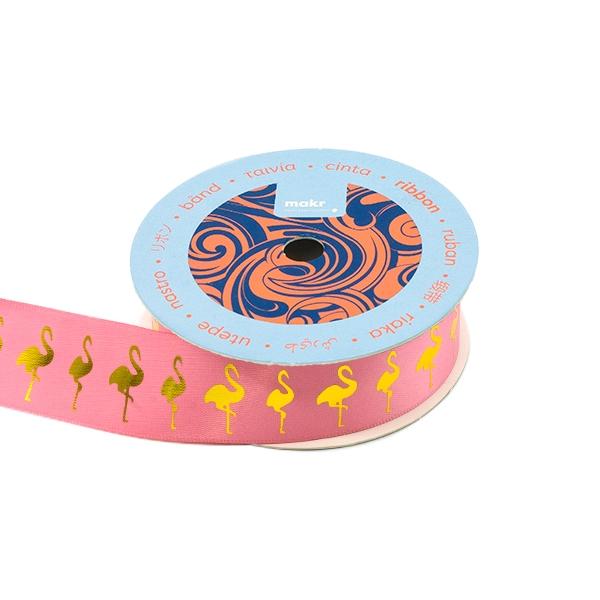 Makr Ribbon, Gold Flamingo Pink- 25mmx4.5m - Image 2