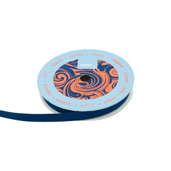 Makr Ribbon, Navy Herringbone- 9mmx9.1m - Image 2