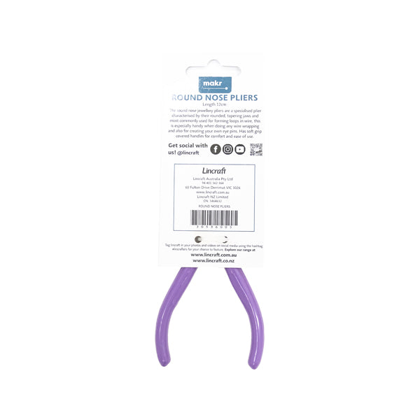 Makr Round Nose Pliers, Purple- 12cm - Image 3