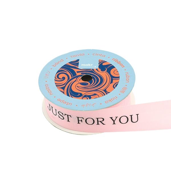 Makr Ribbon, Just for You Pink Satin and Grosgrain- 25mmx4.5m - Image 2