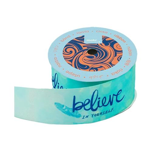 Makr Ribbon, Believe in Yourself Satin- 38mmx3.6m - Image 2