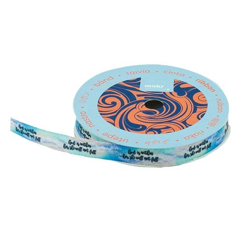 Makr Ribbon, God Is Within Her Satin- 9mmx9.1m - Image 2