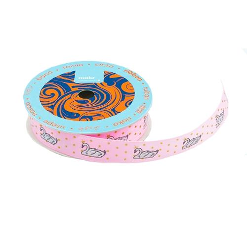 Makr Ribbon, Swan lt Pink Satin- 16mmx4.5m - Image 2