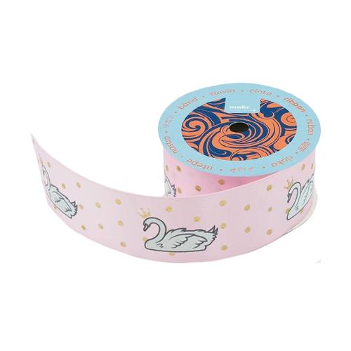 Makr Ribbon, Swan lt Pink Satin- 38mmx3.6m - Image 2