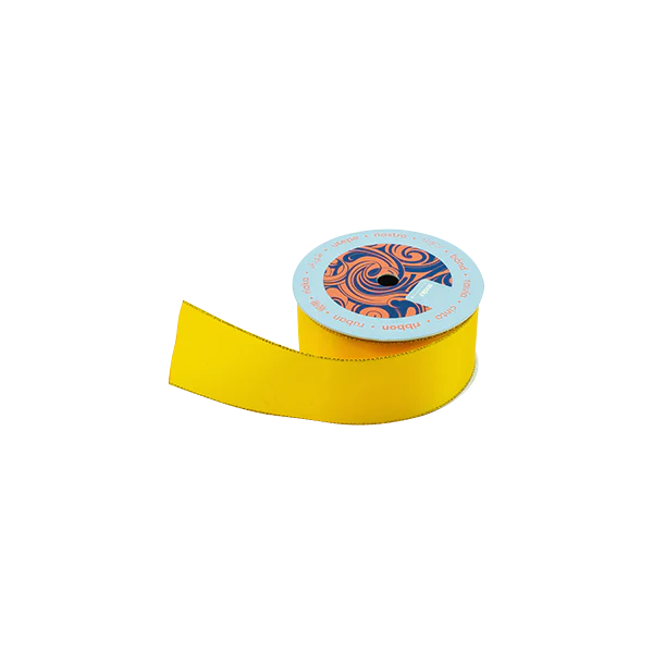 Makr Ribbon, Gold Edge Gold Satin- 38mmx3.6m - Image 2