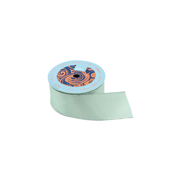 Makr Ribbon, Silver Edge Silver Satin- 38mmx3.6m - Image 2