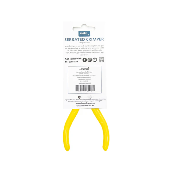 Makr Serrated Crimper, Yellow- 12cm - Image 3
