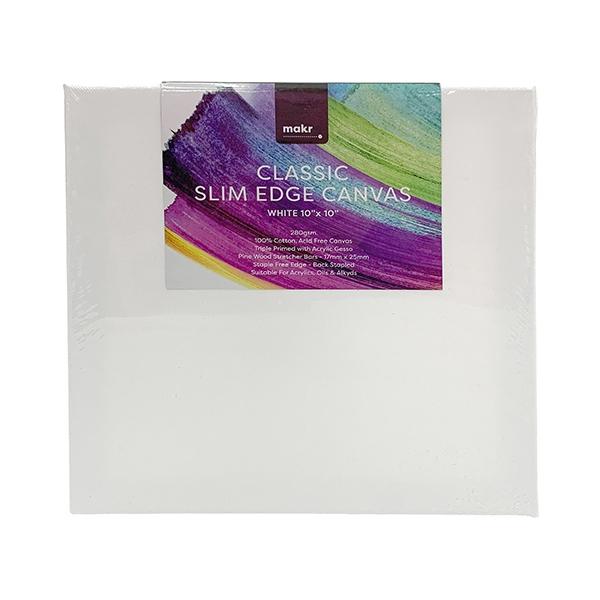 Makr 10x10in - Classic Slim Edge Canvas White
