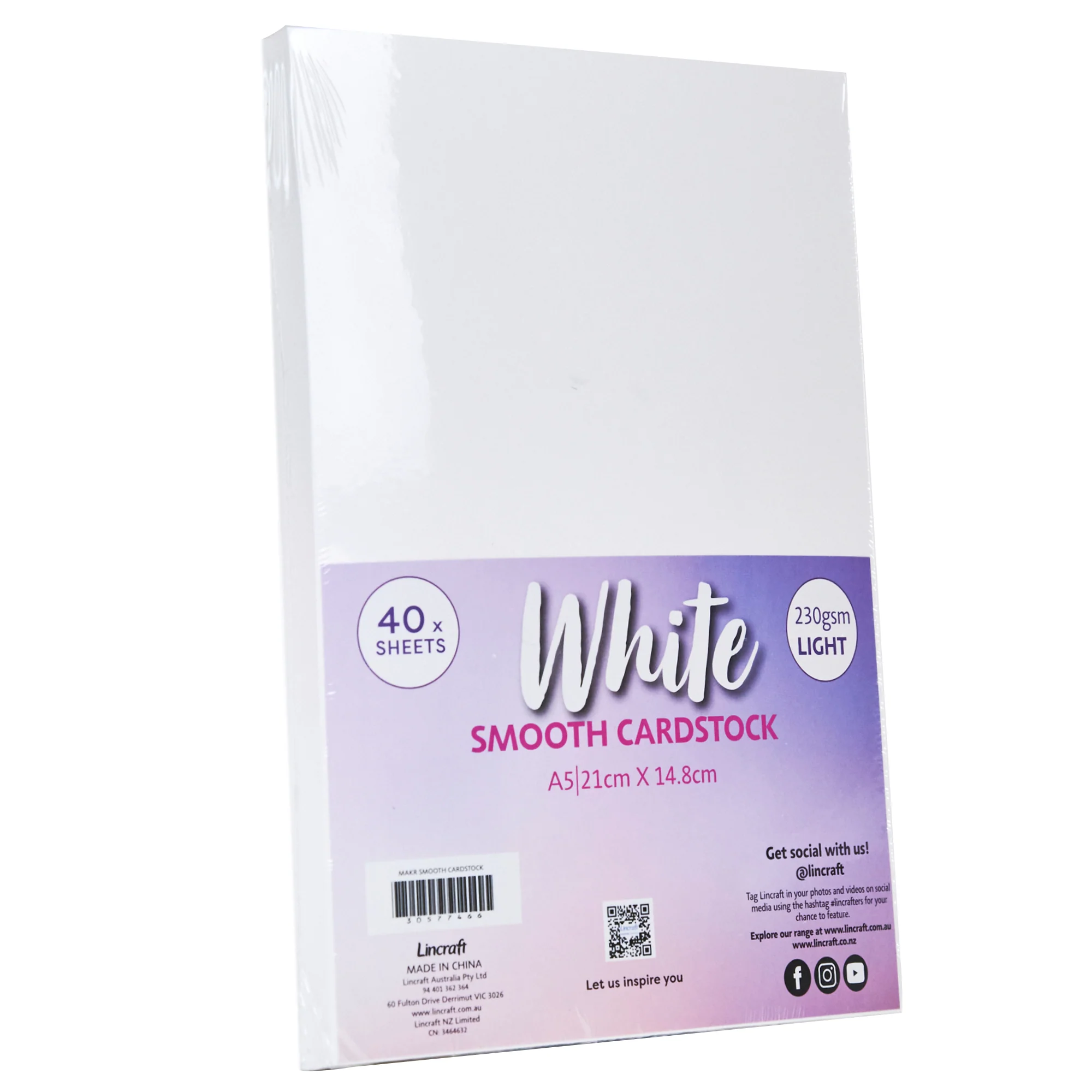Makr Smooth Lightweight Cardstock, White- A5 - Image 2