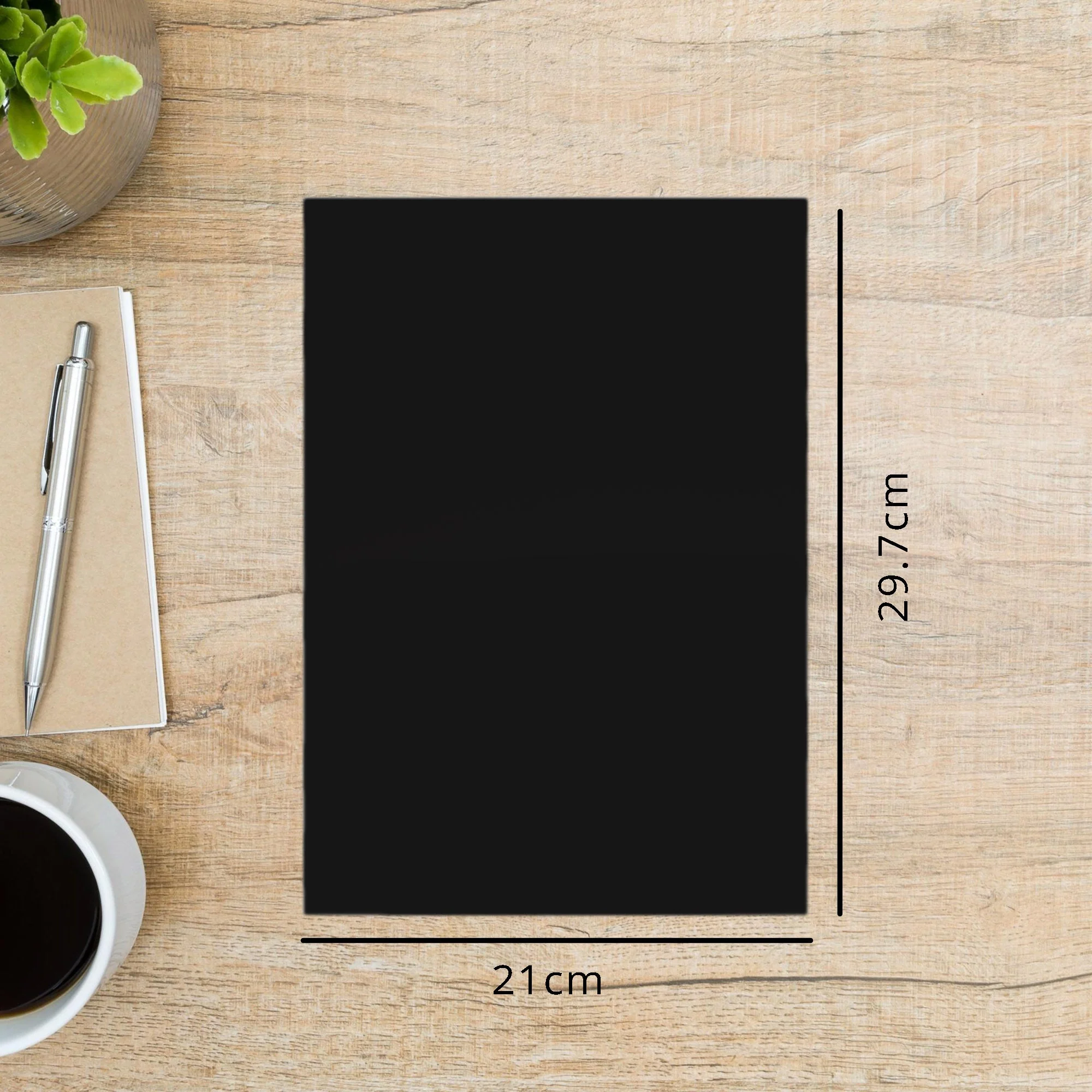 Makr Smooth Lightweight Cardstock, Black- A4 - Image 4