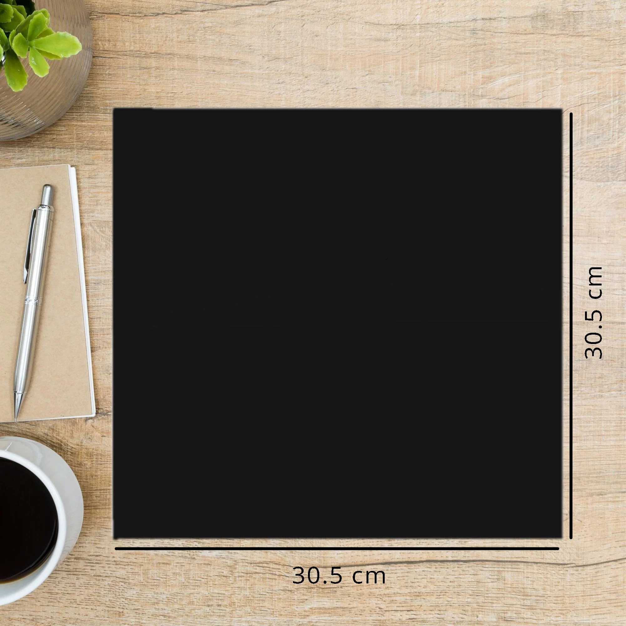 Makr Smooth Lightweight Cardstock, Black- 12x12in - Image 4