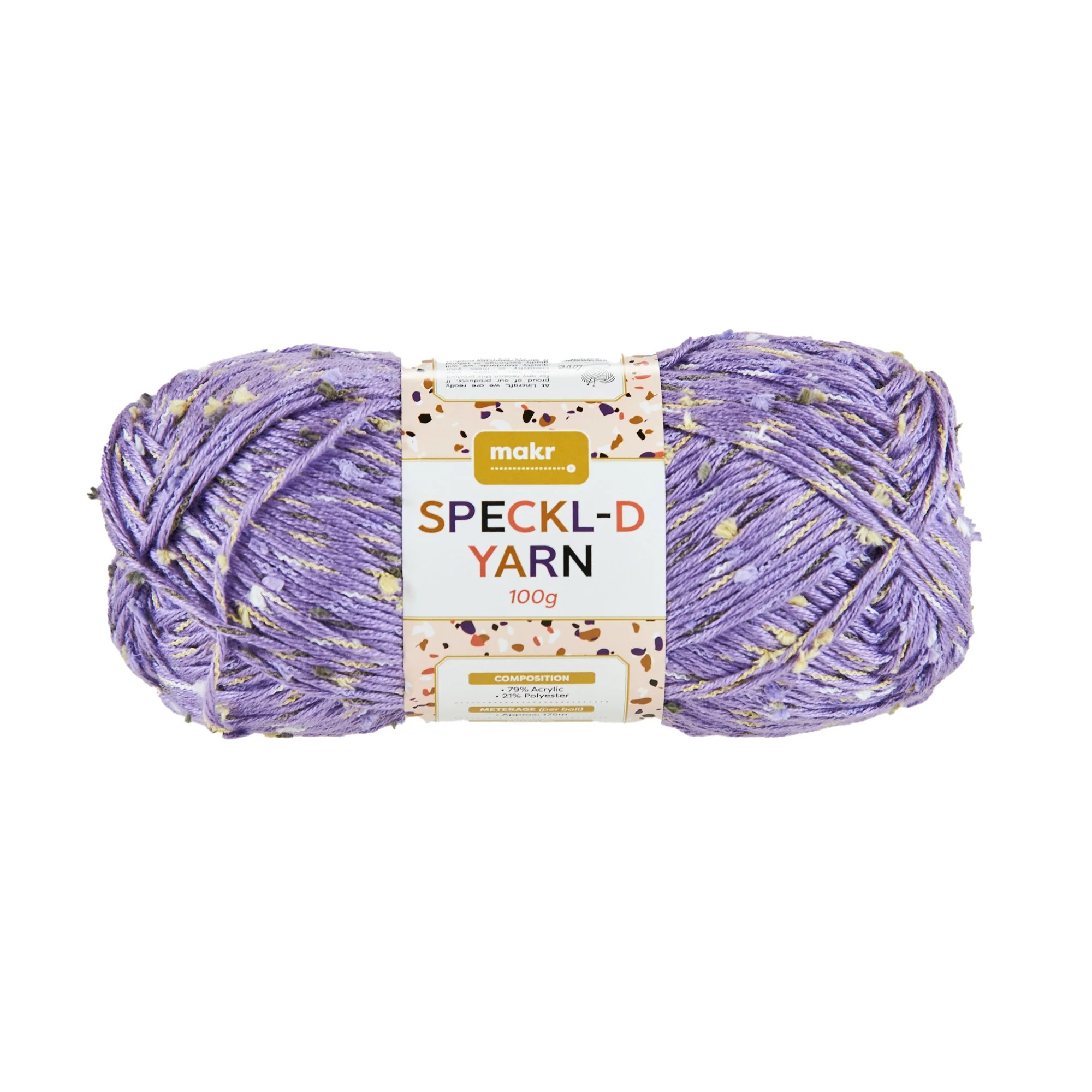 Makr Speckl-D Crochet & Knitting Yarn, 100g Acrylic Polyester Yarn - Image 5