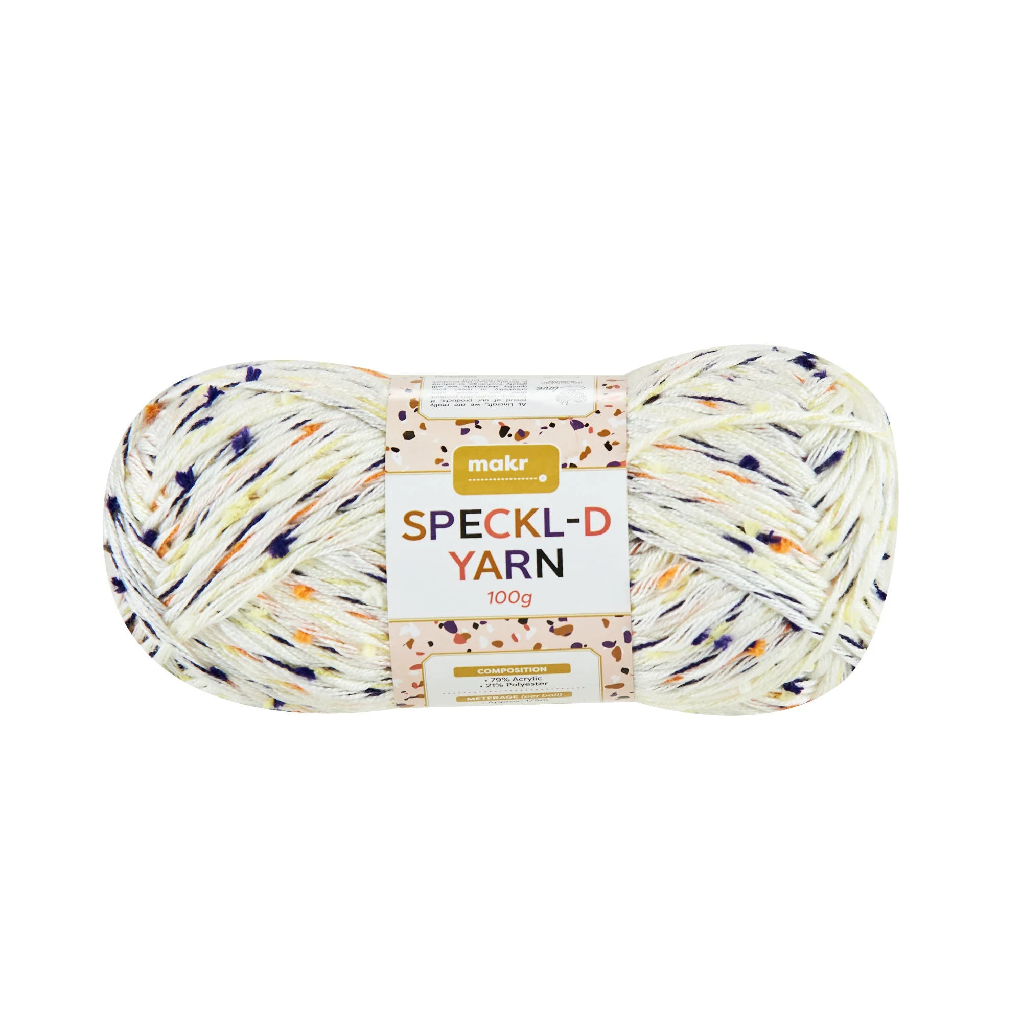 Makr Speckl-D Crochet & Knitting Yarn, 100g Acrylic Polyester Yarn - Image 7