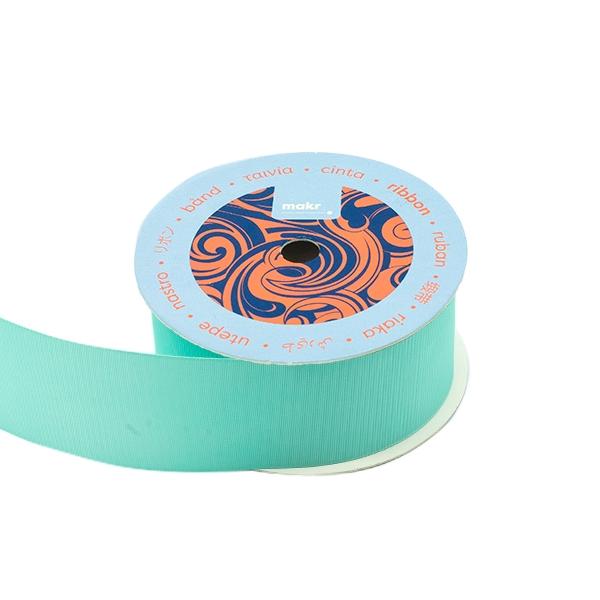 Makr Ribbon, Aqua Taffeta- 38mmx3.6m - Image 2