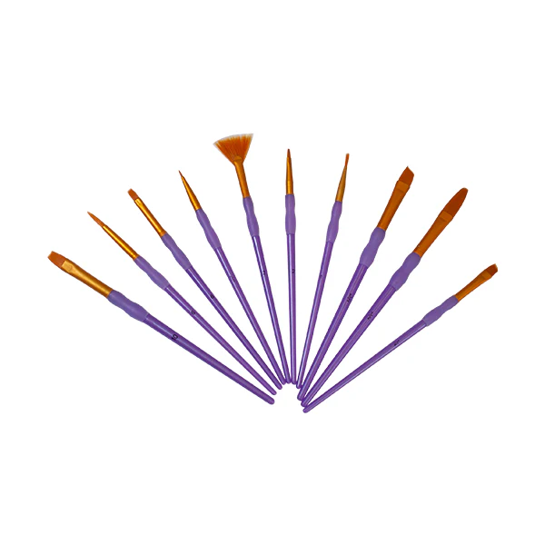 Makr Art Brush Set, Purple- 10pc - Image 2