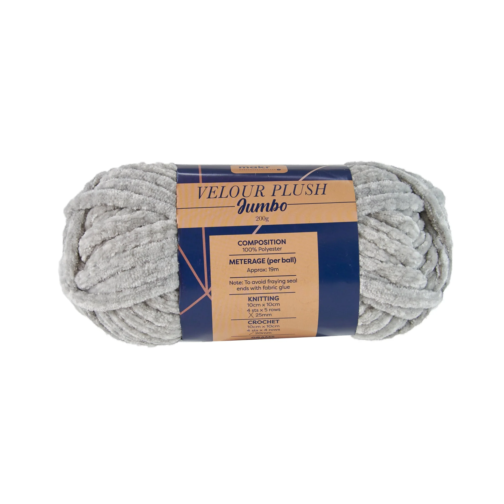 Makr Velour Plush Jumbo Crochet & Knitting Yarn, 200g - Image 12