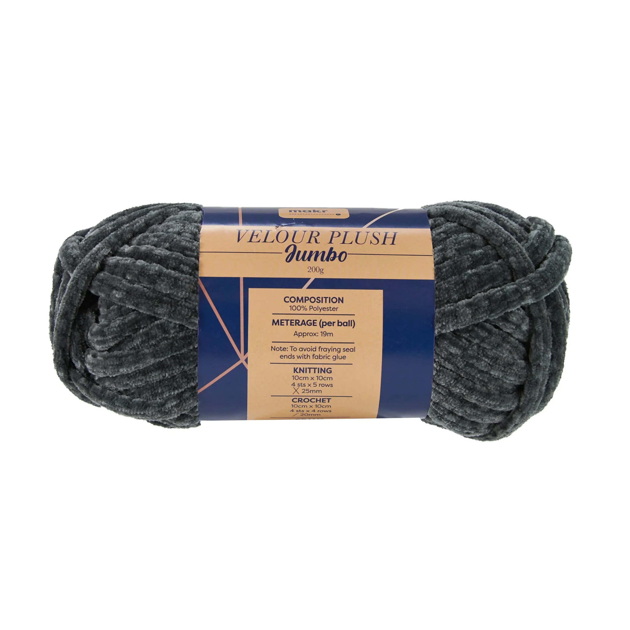 Makr Velour Plush Jumbo Crochet & Knitting Yarn, 200g - Image 20