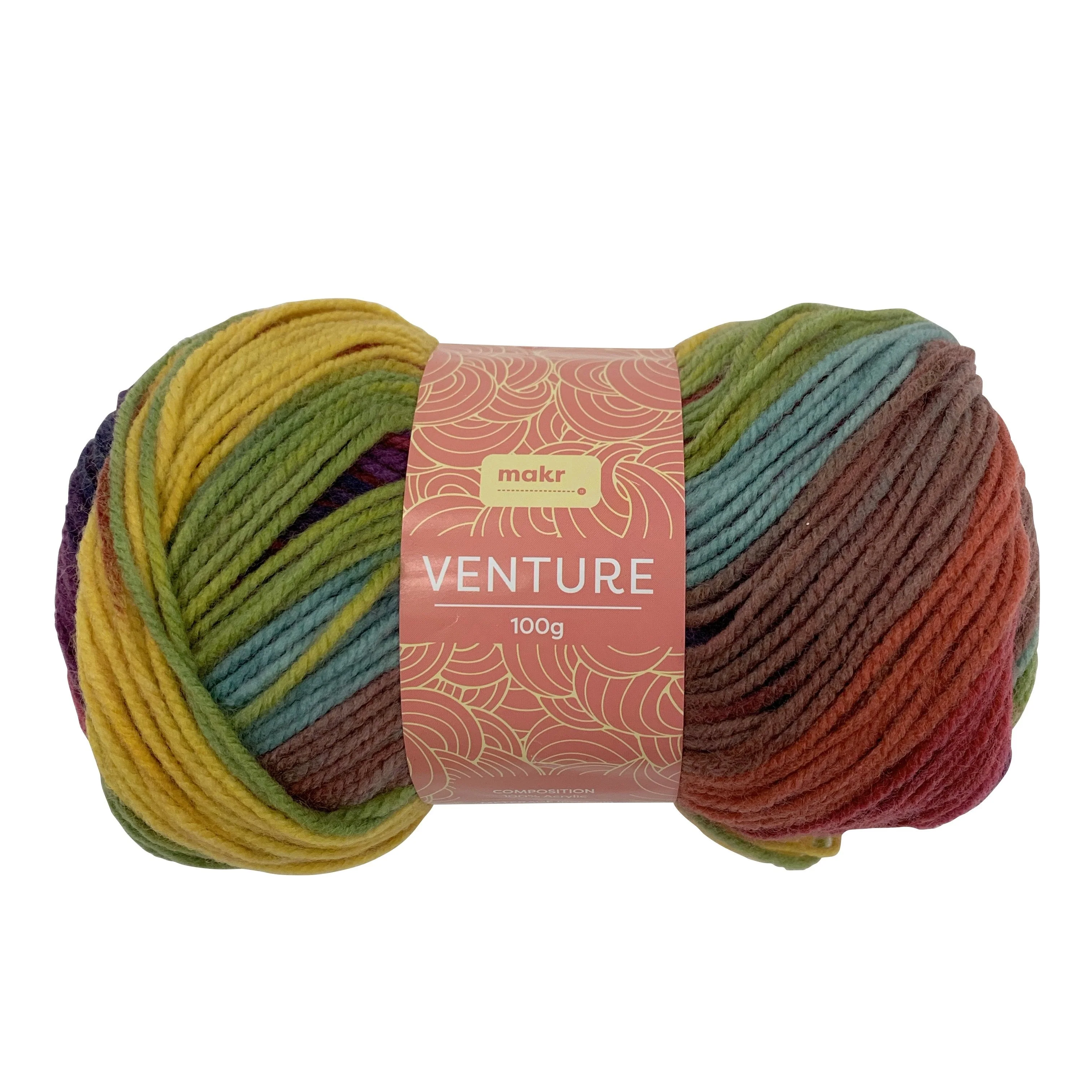 Makr Venture Crochet & Knitting Yarn, 100g Acrylic Yarn - Image 3