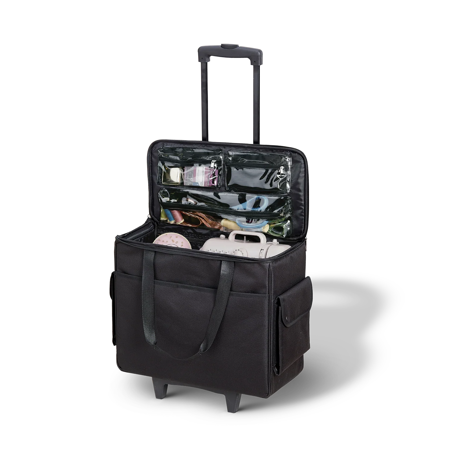 Mayd Printed Sewing Machine Trolley Bag - Black