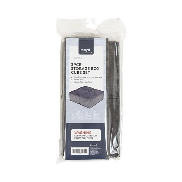 Mayd Storage Box Cube Set- 3pc - Image 2