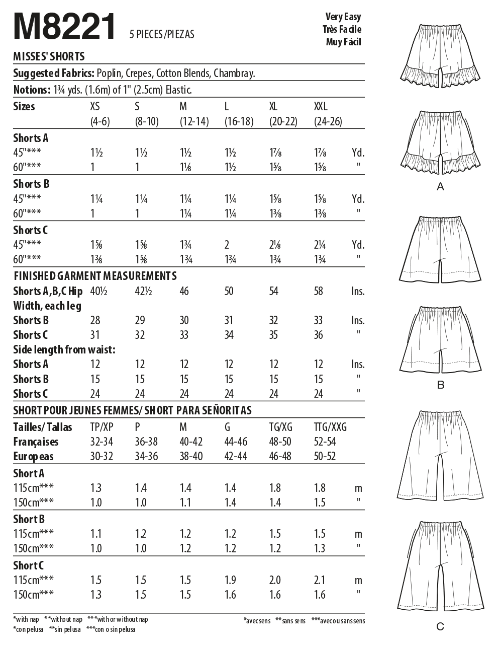 McCall's Pattern M8221 Misses' Shorts - Image 6