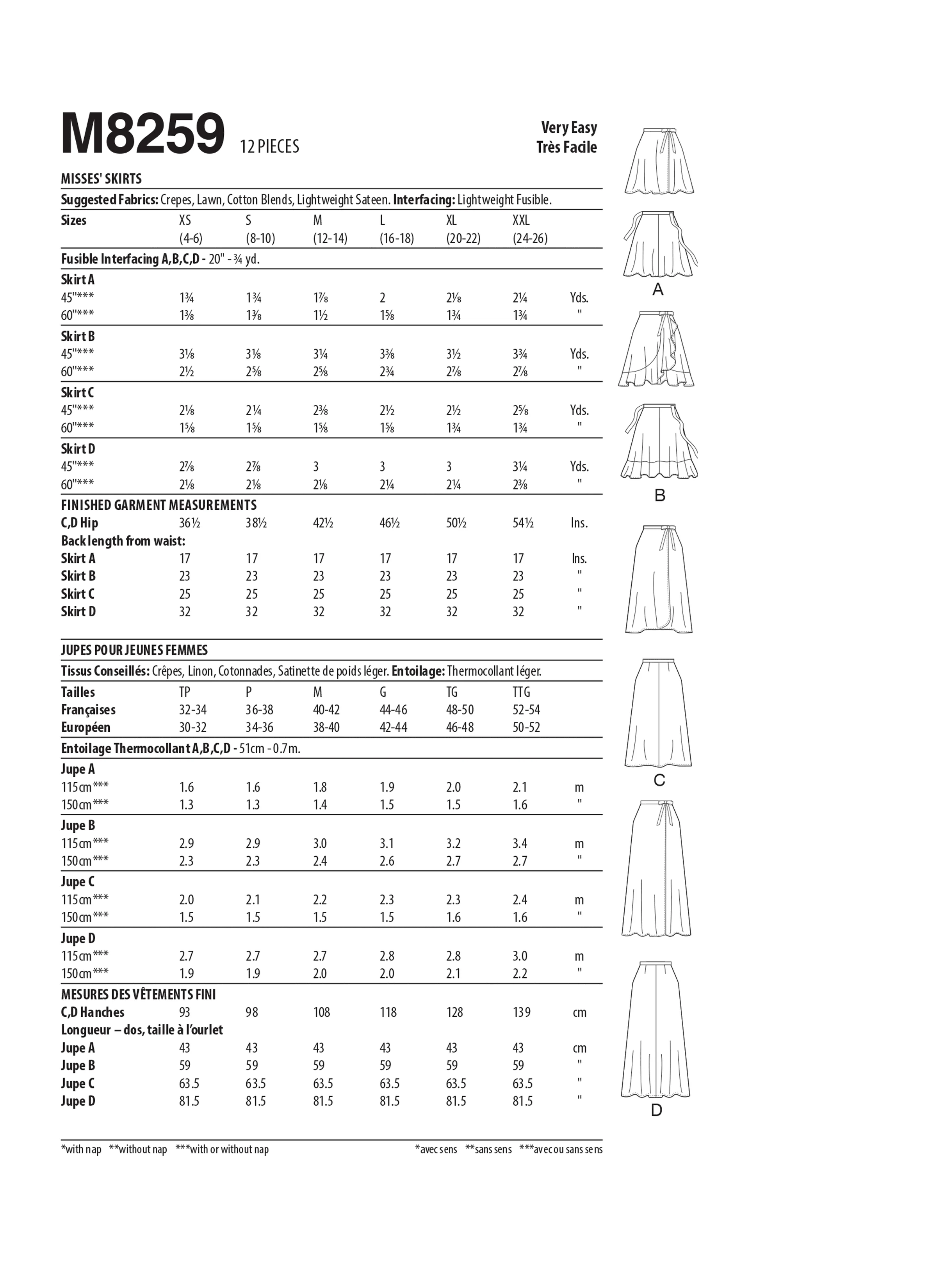 McCall's Pattern M8259 Misses' Skirts - Image 8