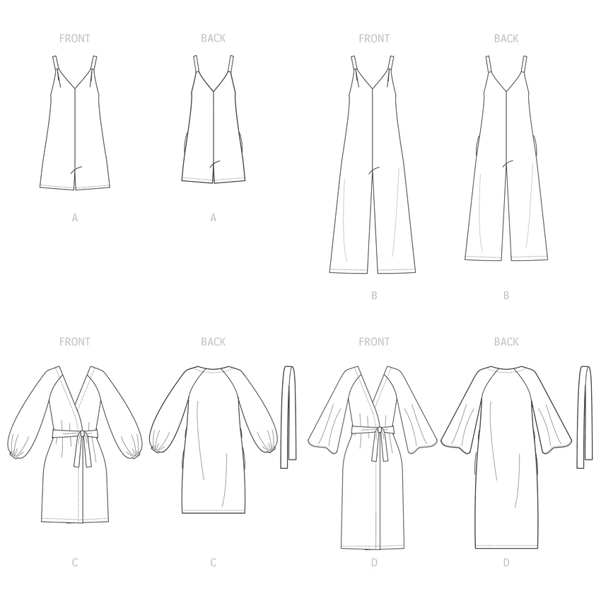 McCall's Pattern M8261 Miss Romper Jumpsuit Robe - Image 8