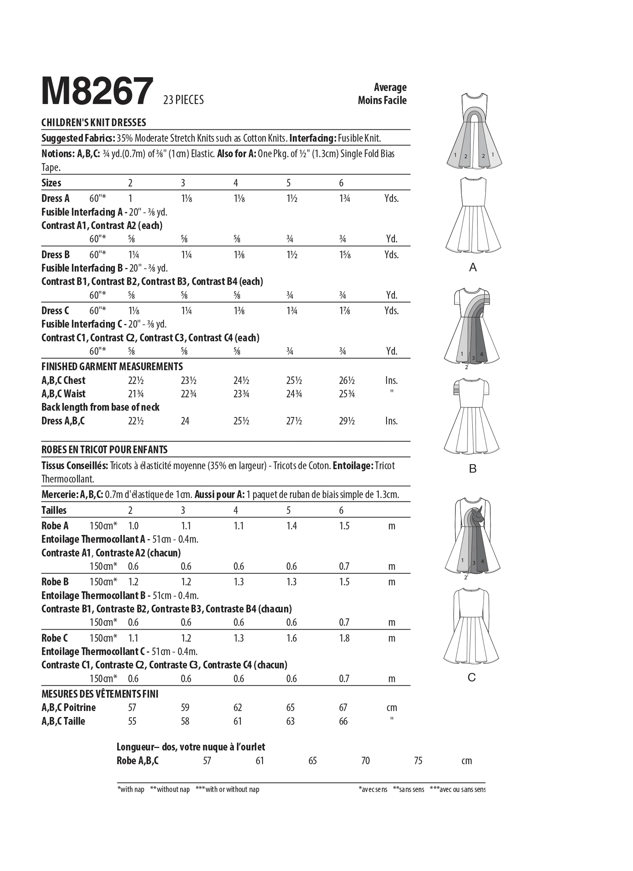 McCall's Pattern M8267 Children's Knit Dresses - Image 8