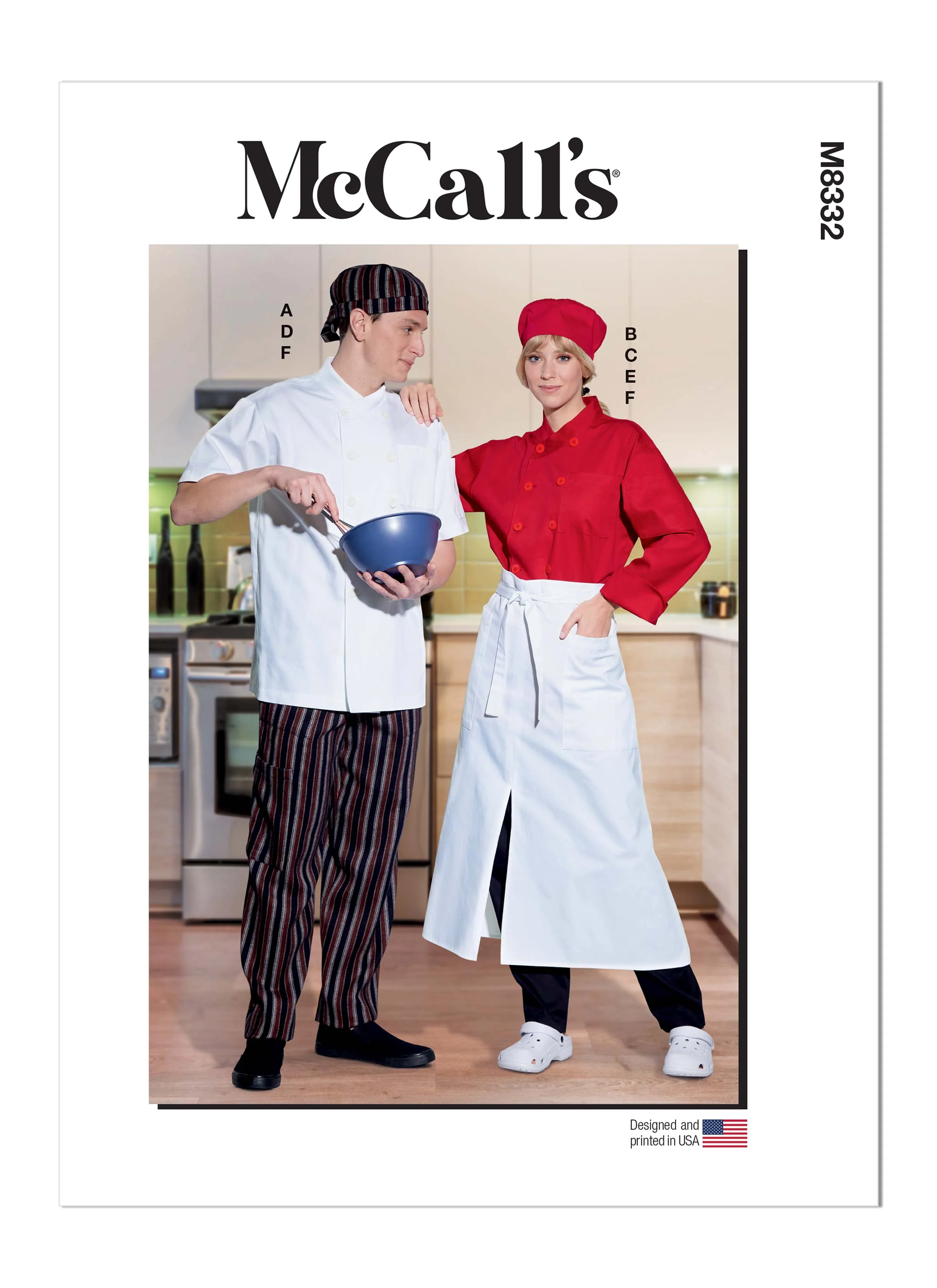 McCall's M8332 Misses' and Men's Chef Uniform