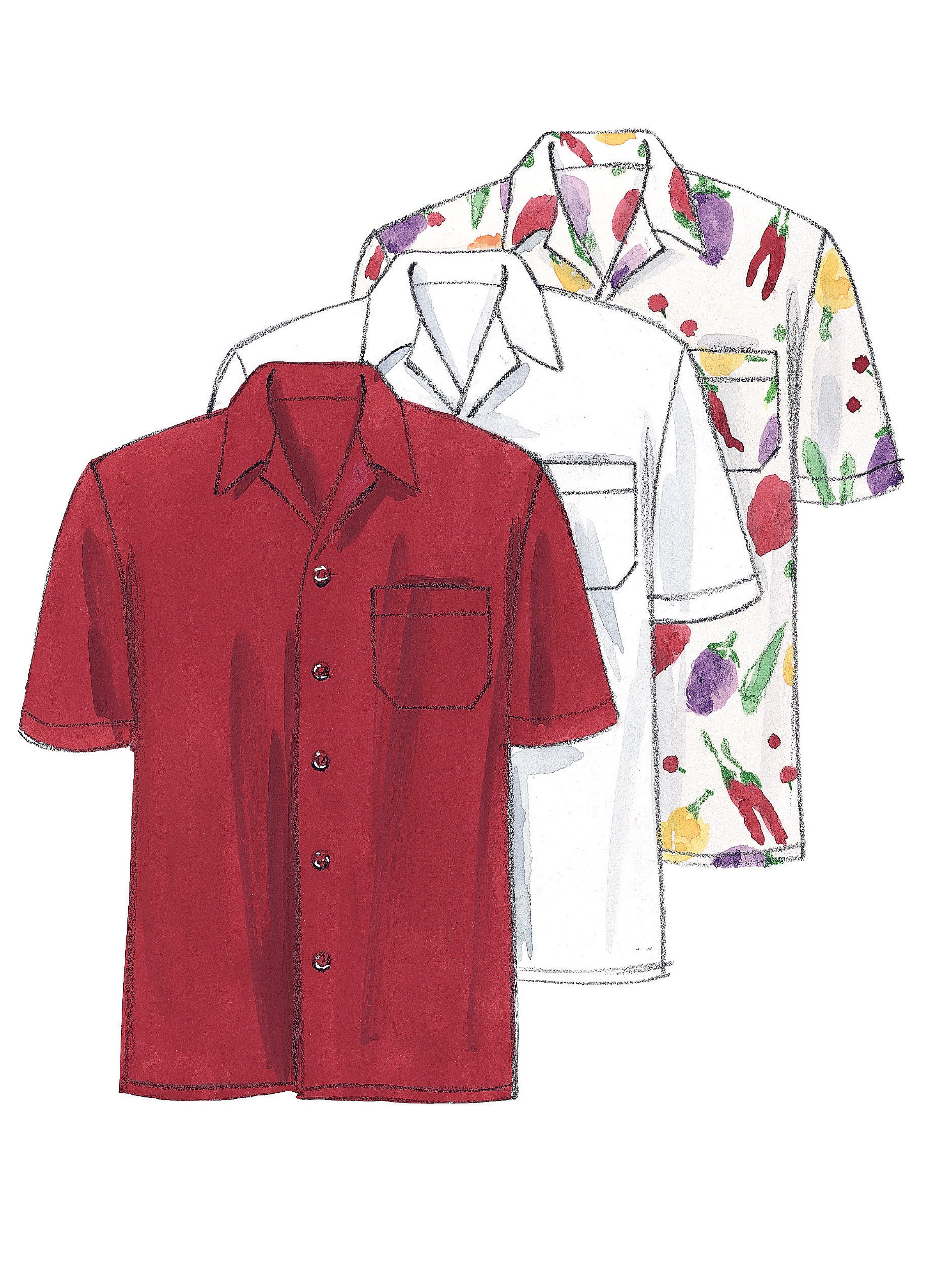 McCall's Pattern M2233 Misses' and Men's Jacket, Shirt, Apron, Pull-On Pants, Neckerchief and Hat - Image 3
