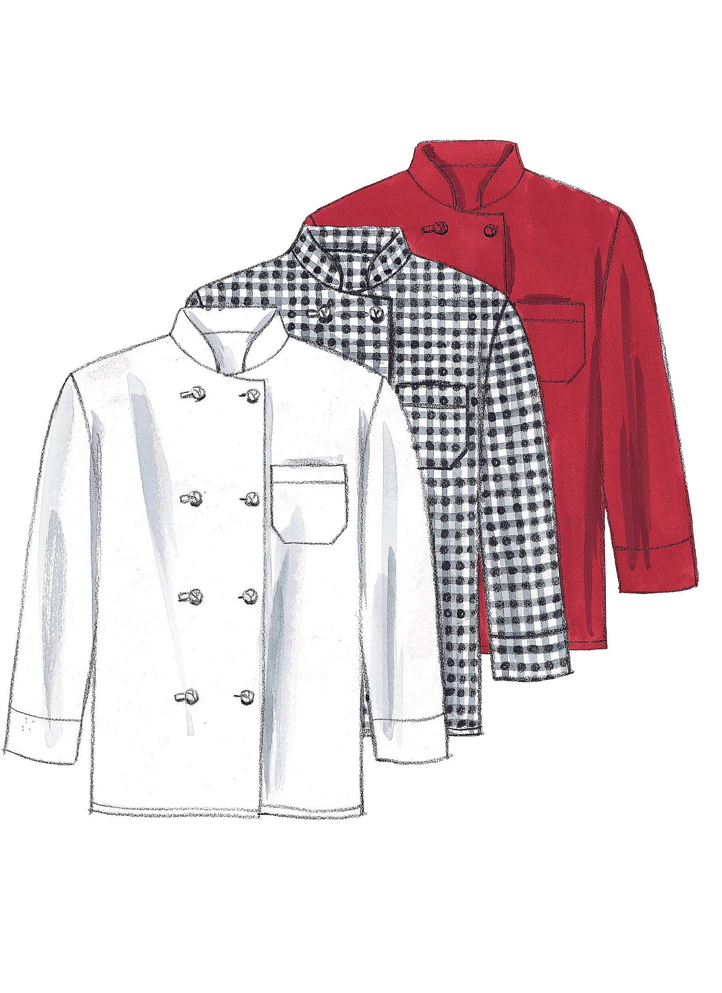 McCall's Pattern M2233 Misses' and Men's Jacket, Shirt, Apron, Pull-On Pants, Neckerchief and Hat - Image 4