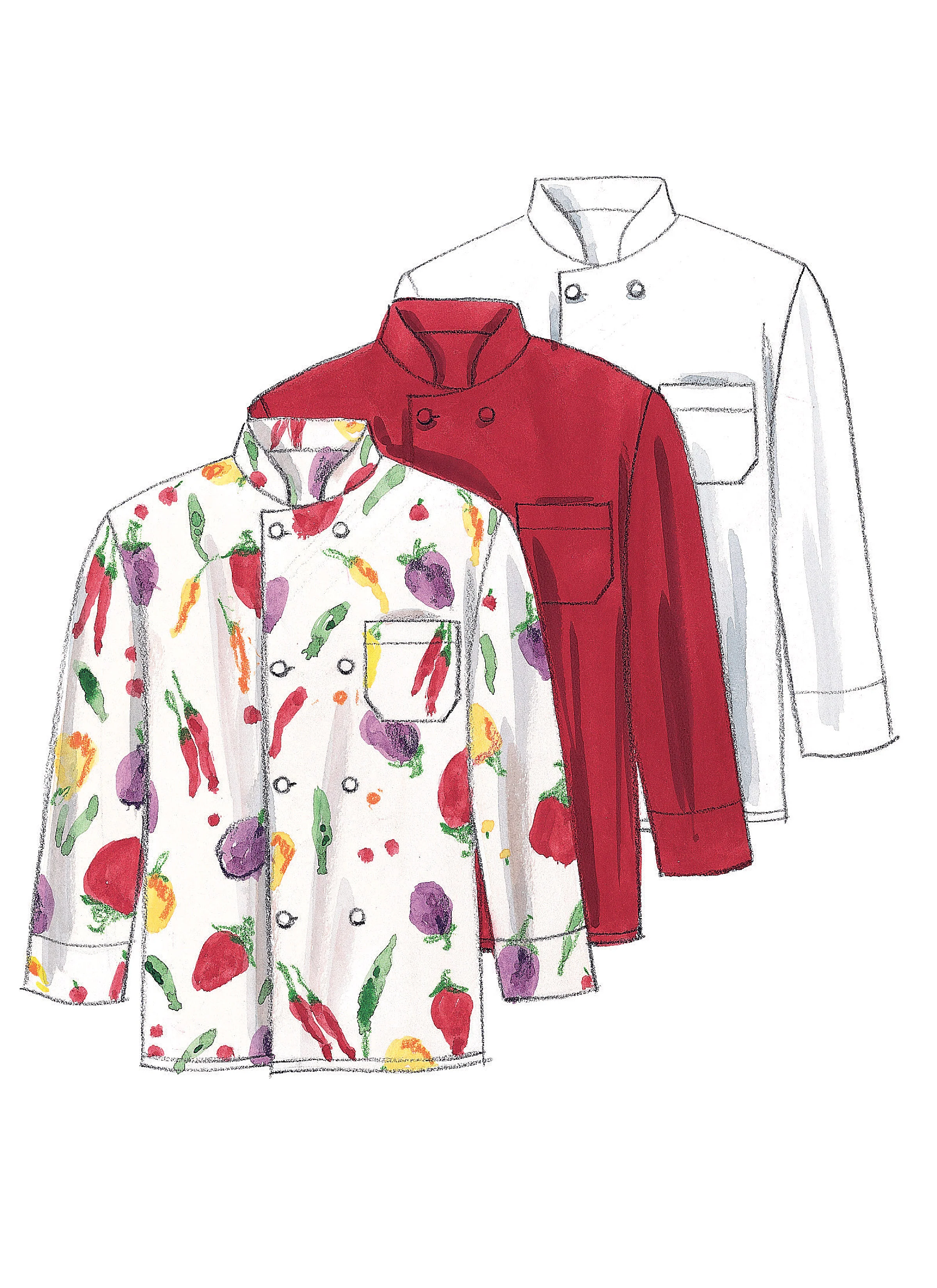 McCall's Pattern M2233 Misses' and Men's Jacket, Shirt, Apron, Pull-On Pants, Neckerchief and Hat - Image 6