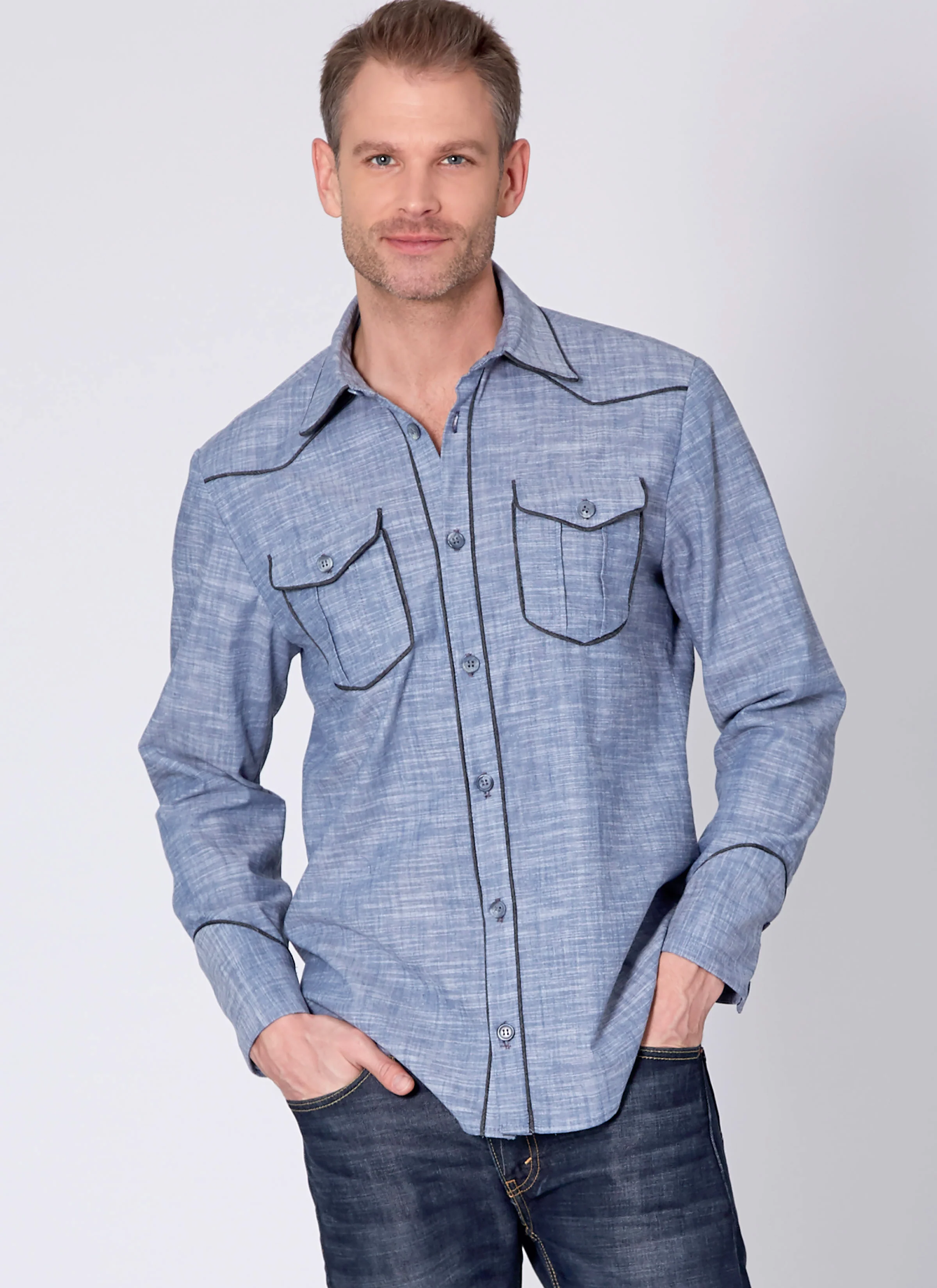 McCall's Pattern M7980 Misses' and Men's Shirts - Image 4