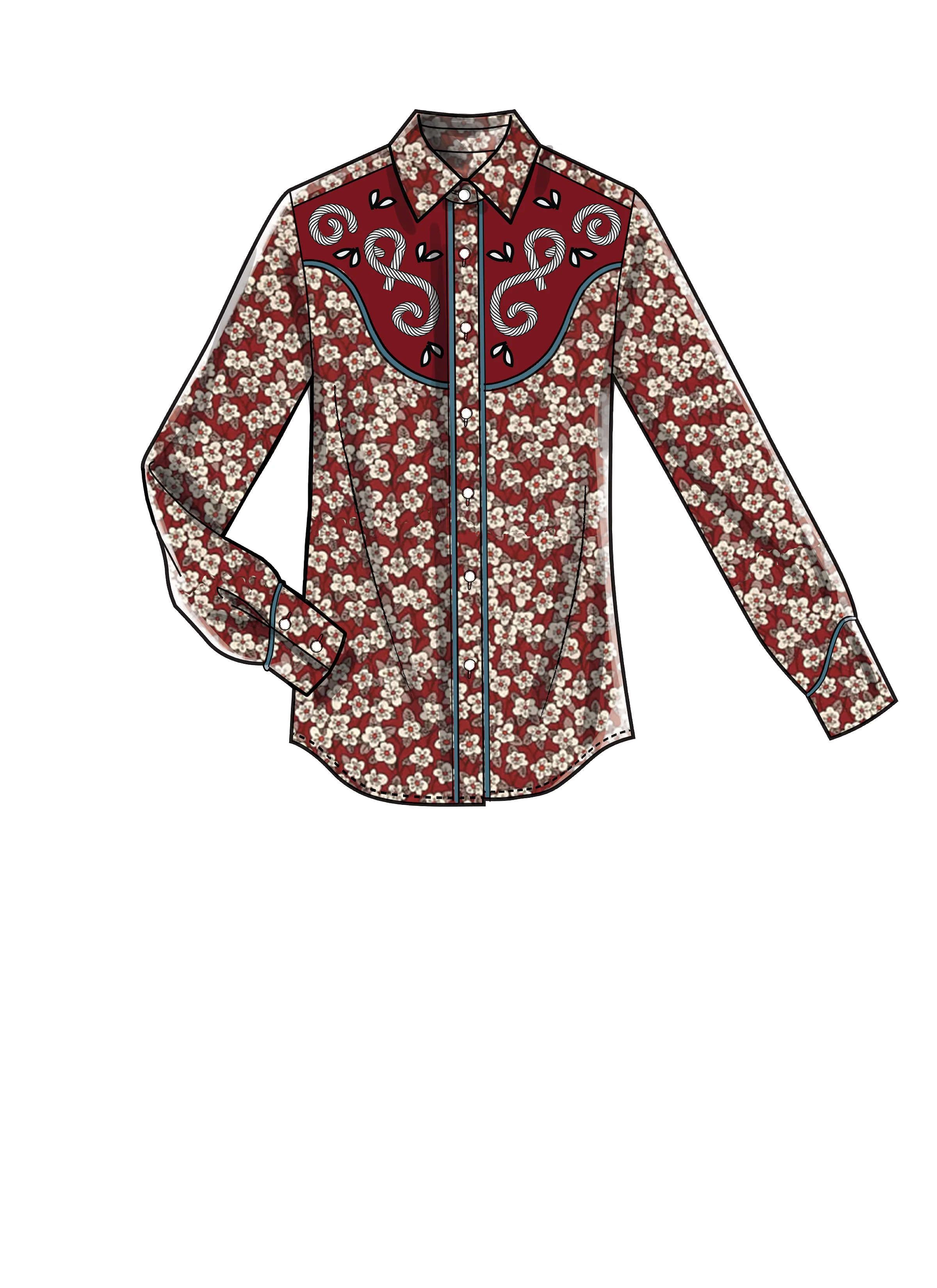 McCall's Pattern M7980 Misses' and Men's Shirts - Image 6